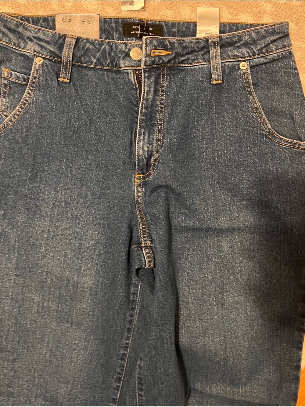 NWT Banana Republic Indigo Mid Rise Barrel Jeans 28/6 - Picture 2 of 6